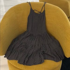 Free People navy blue shirt dress